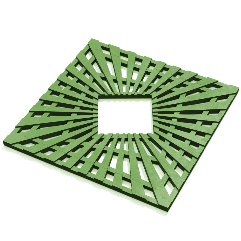 Приствольная решетка для дерева ZKING ATMOSPHERE 1.2х1.2м Зеленая